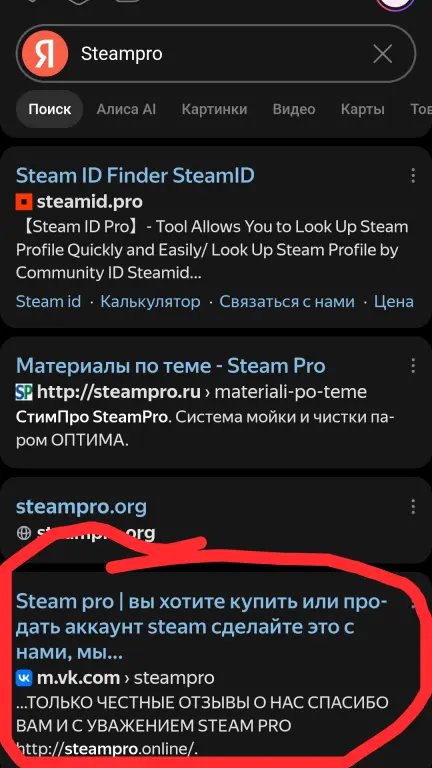 Продам название steampro